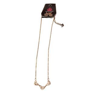 Paparazzi Rose Gold Filigree Heart Necklace Delicate Chain Romantic JewelryR -52